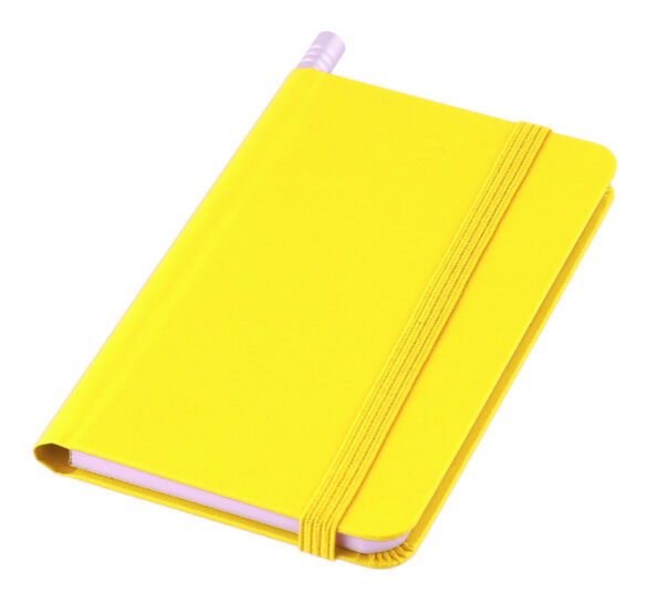 Notes A7 z ołówkiem - żółty