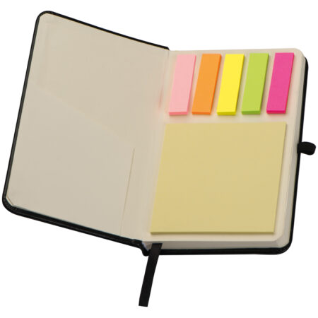Notes A6 z karteczkami indeksującymi - czarny