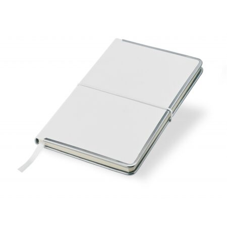 Notes A5 biały z metalowymi bokami