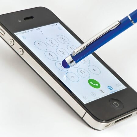 Metalowy długopis z touch penem NEW ORLEANS - niebieski