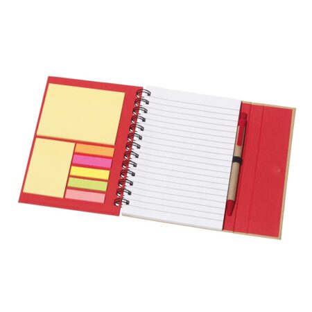 Eko notes na spirali - czerwony