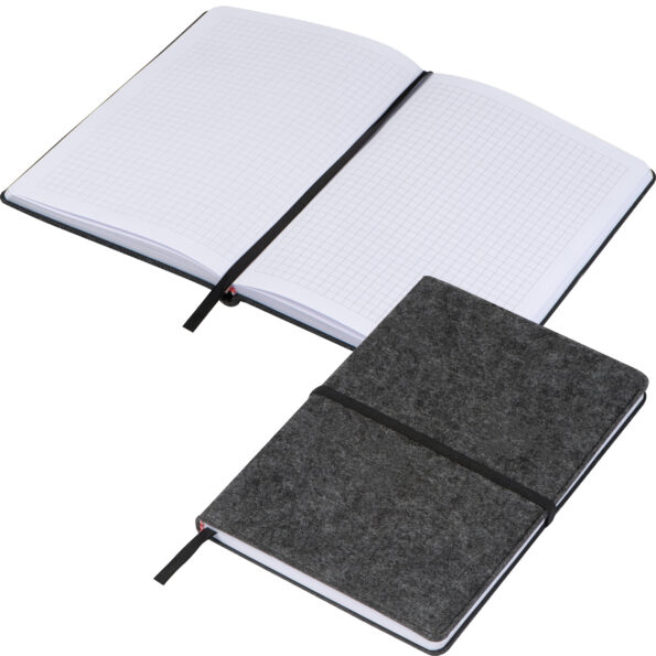 Filcowy notes A6 w kratkę