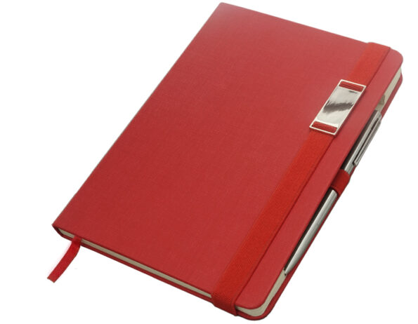 Elegancki Notes a5 z długopisem czerwony