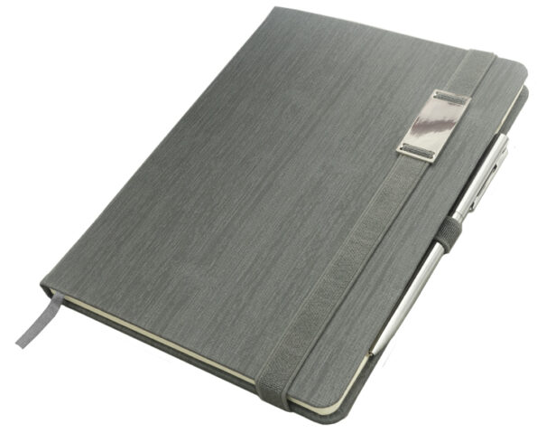 Elegancki Notes a5 z długopisem szary