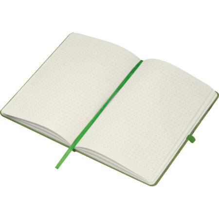Alternative view of Notatnik z papieru z recyklingu w kropki A5 – zielony
