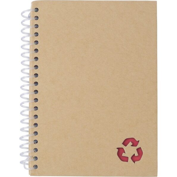 Ekologiczny notes z papieru z kamienia B6 - bordowy akcent