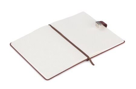 Alternative view of Elegancki notes B5 w kropki – brązowy