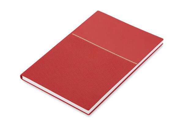 Notes z papieru z kamienia A5 w kropki - czerwony