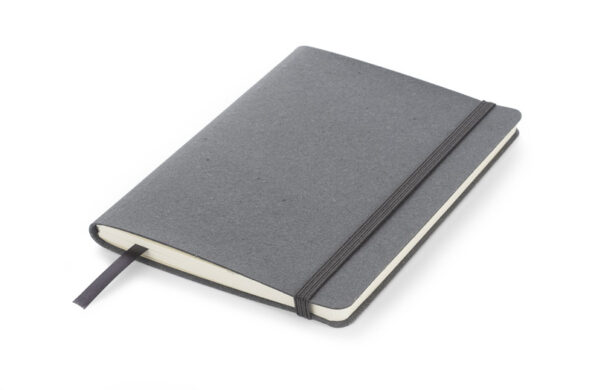 Notes formatu B6 w linie w okładce z recyklingu - ciemnoszary
