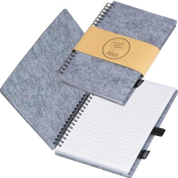 Notes wykonany z filcu RPET A5