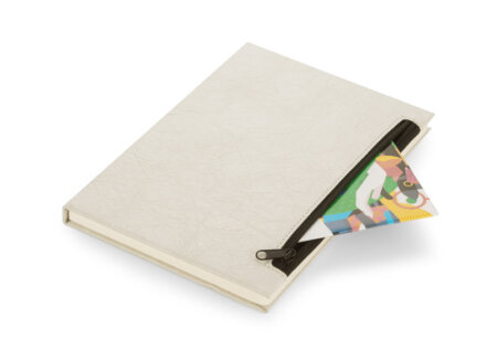 Alternative view of Notes A5 z papieru z kieszenią na zamek PERO - jasnoszary