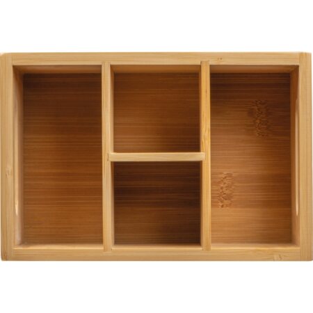 bambusowy organizer na biurko