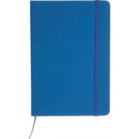 Niebieski notatnik A5 w linie z materiałów z recyklingu