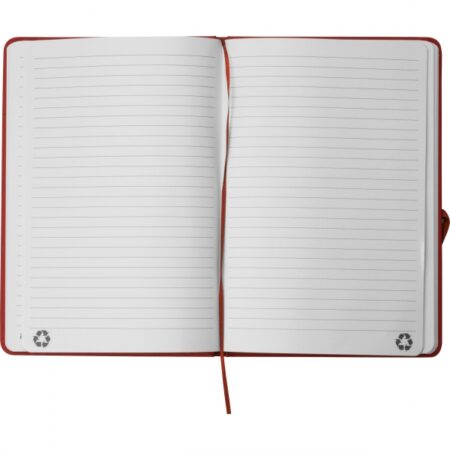 Notes A5 w linie z materiałów z recyklingu – szary