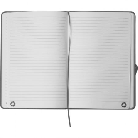 Notes A5 w linie z materiałów z recyklingu - szary