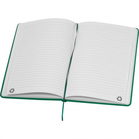 Notes A5 w linie z materiałów z recyklingu - zielony