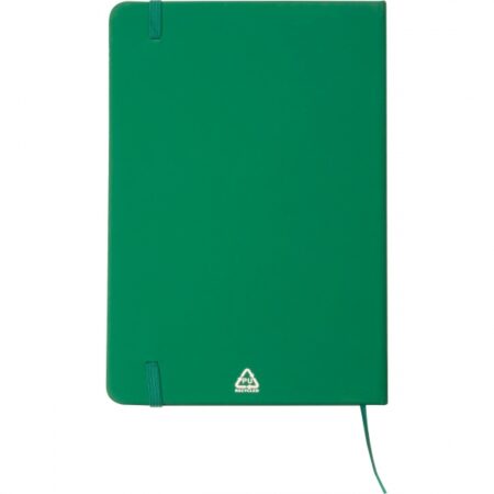 Notes A5 w linie z materiałów z recyklingu - zielony