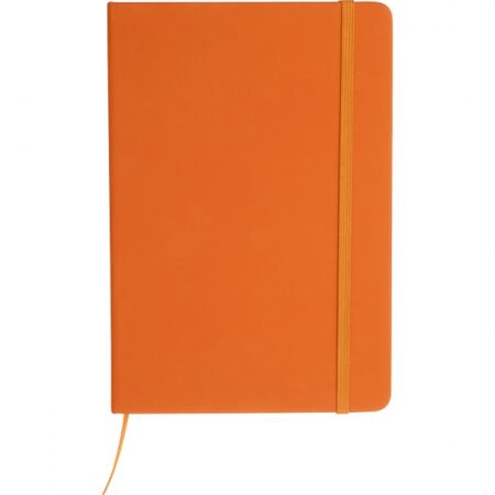 Pomarańczowy notes z materiałów z recyklingu w linie