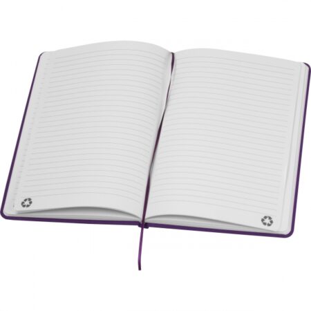 Fioletowy notes w linie A5 z recyklingu