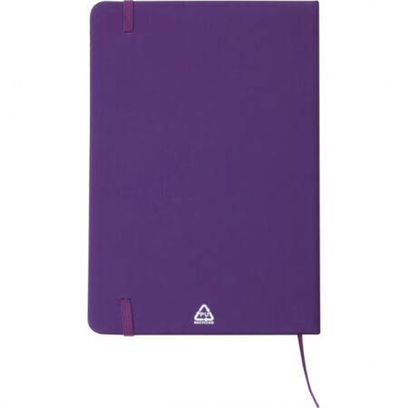 Fioletowy notes w linie A5 z recyklingu