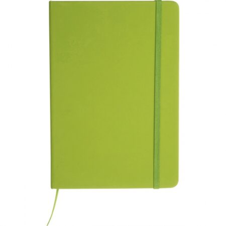 Jasnozielony notes A5 w linie z recyklingowanych materiałów
